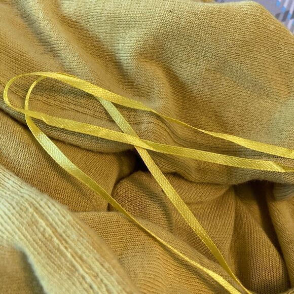 Funky People VTG lemon/ chartreuse dress w/attached flowers w/ stone centers - Picture 5 of 10